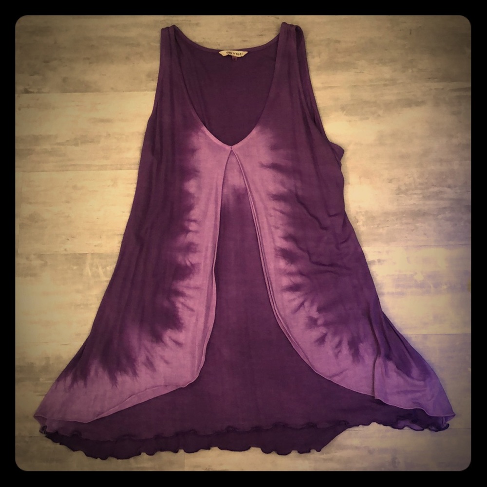 Long flowy two toned purple top